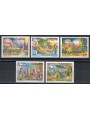 VATICANO 1988 Viaggi di Giovanni Paolo II (posta aerea) 5v MNH**