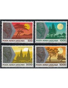 VATICANO 1990 Viaggi di Giovanni Paolo II (posta aerea) 4v MNH**