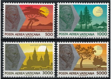 VATICAN 1990 Travels of John Paul II (airmail) 4v MNH**