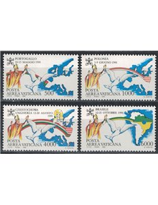 VATICANO 1992 Viaggi di Giovanni Paolo II 4v MNH**