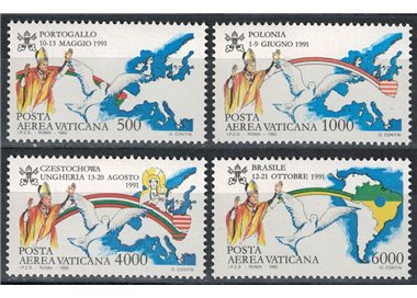 VATICAN 1992 Travels of John Paul II 4v MNH**