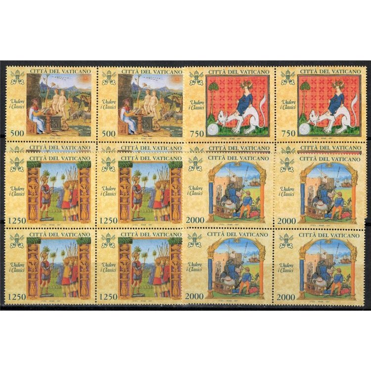 VATICANO 1997 Vedere i classici in quartina 4v MNH**