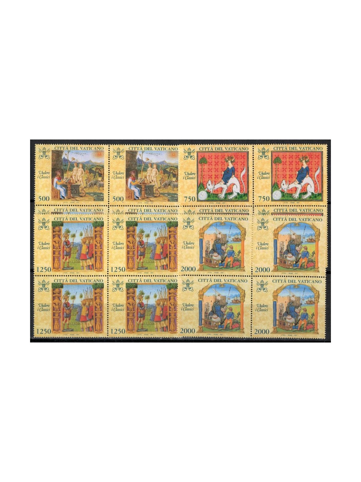 VATICANO 1997 Vedere i classici in quartina 4v MNH**