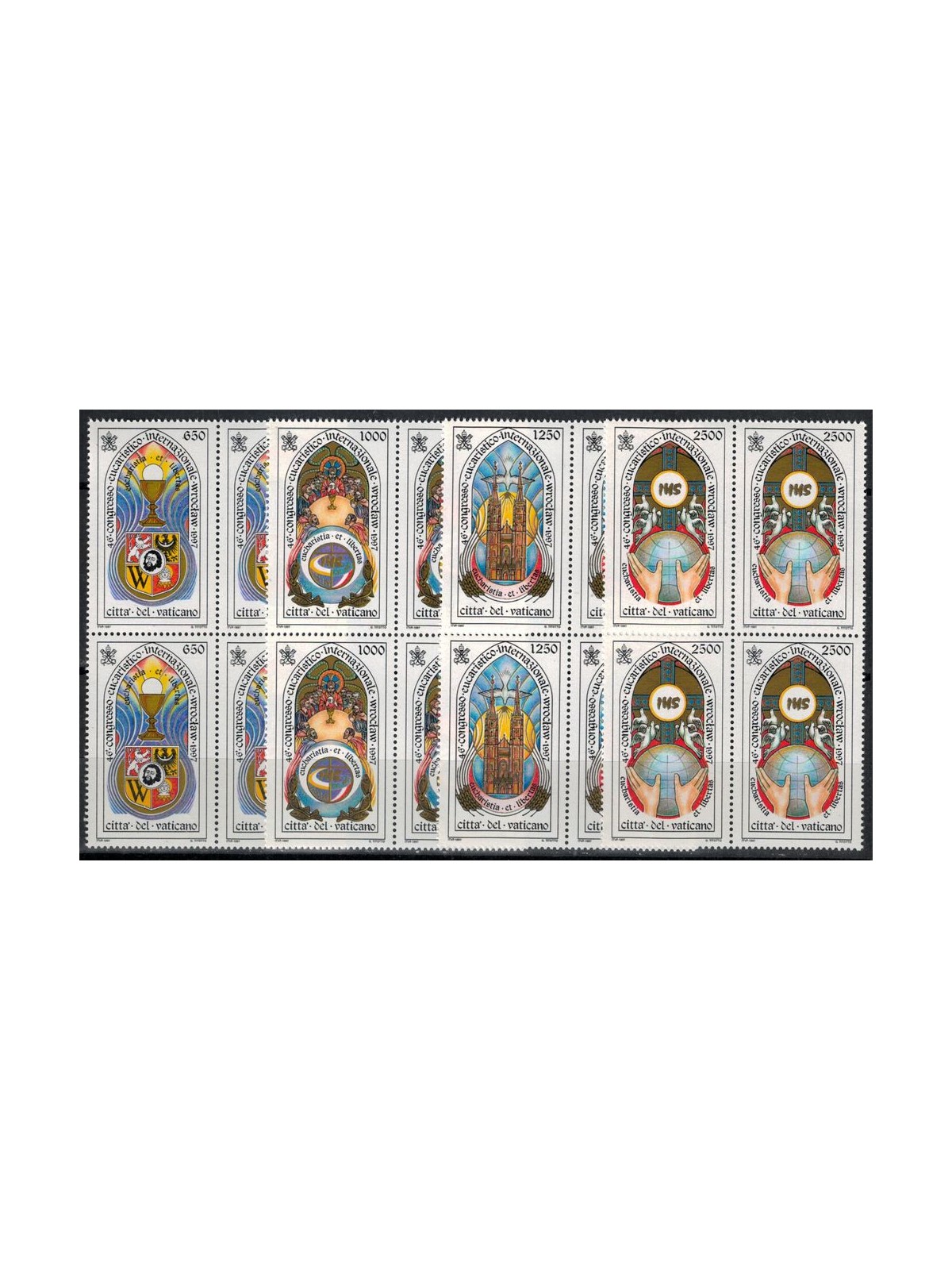 VATICANO 1997 Congresso Eucaristico in quartina 4v MNH**