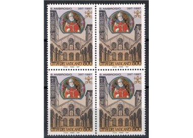 VATICAN 1997 St. Ambrose in block of four MNH**