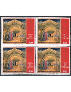 VATICANO 1997 Natale in quartina MNH**