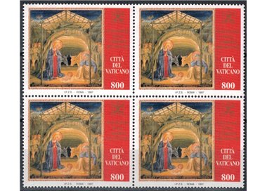 VATICANO 1997 Natale in quartina MNH**