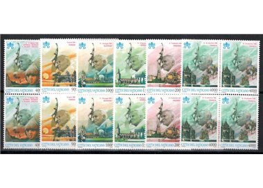 VATICAN 1997 Travels of John Paul II 6v in block of four MNH**