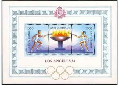 SAN MARINO 1984 Olimpiadi di Los Angeles BF MNH**