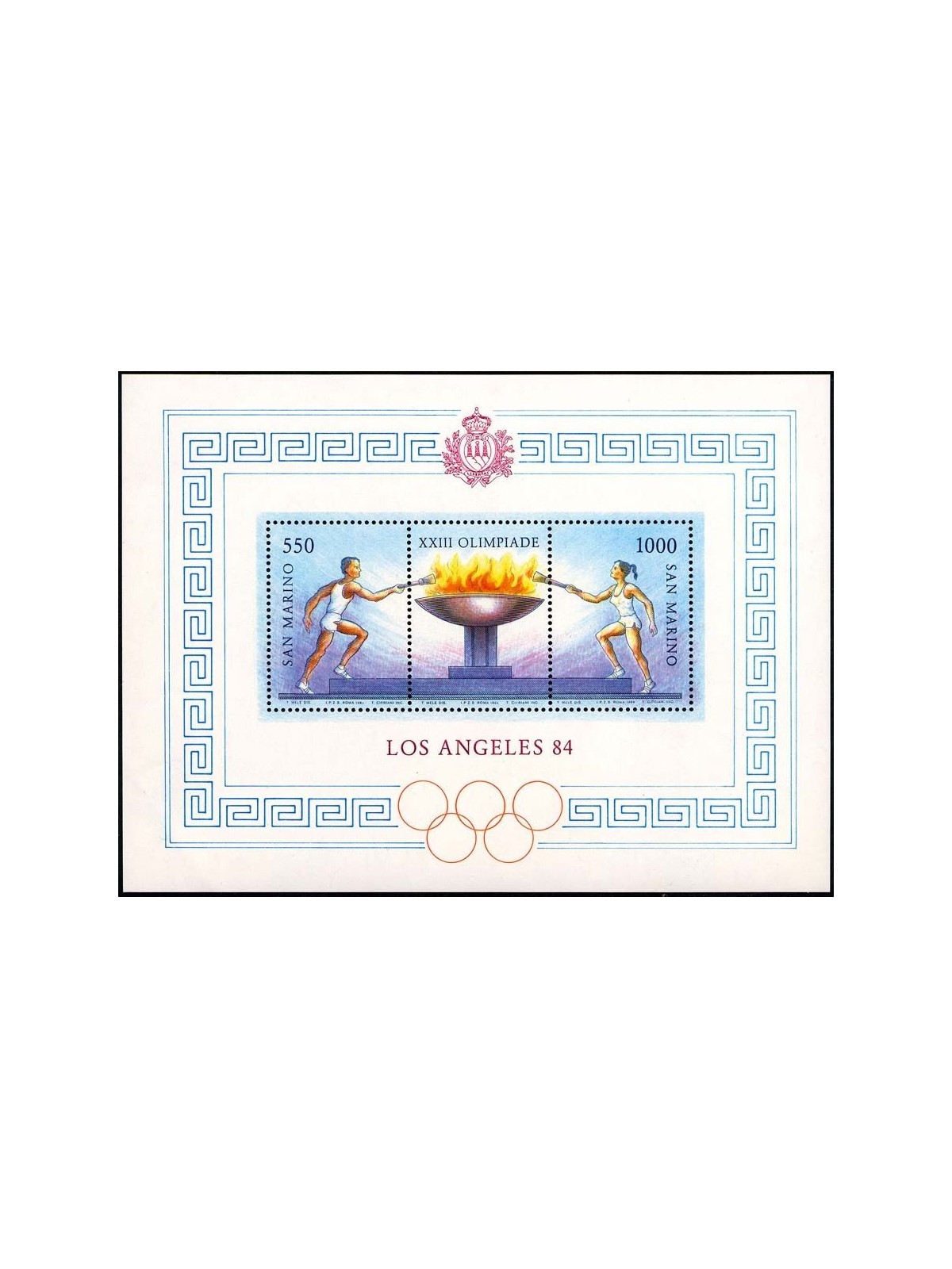 SAN MARINO 1984 Olimpiadi di Los Angeles BF MNH**