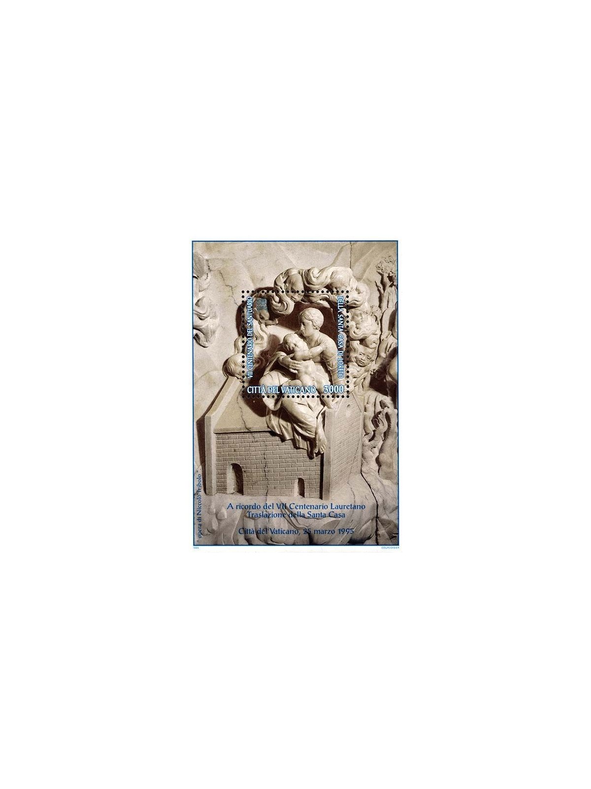 VATICANO 1995 Santuario della Santa Casa di Loreto BF MNH**