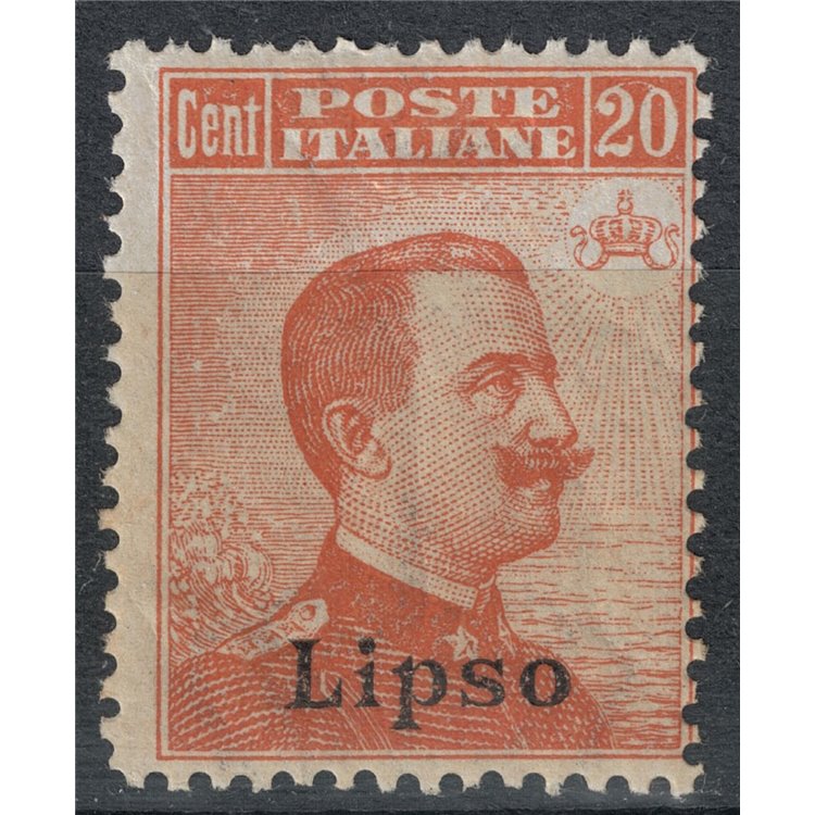 EGEO LIPSO 1922 20c arancio filigrana corona MH*