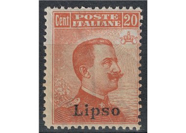 EGEO LIPSO 1922 20c orange filigree crown MH*