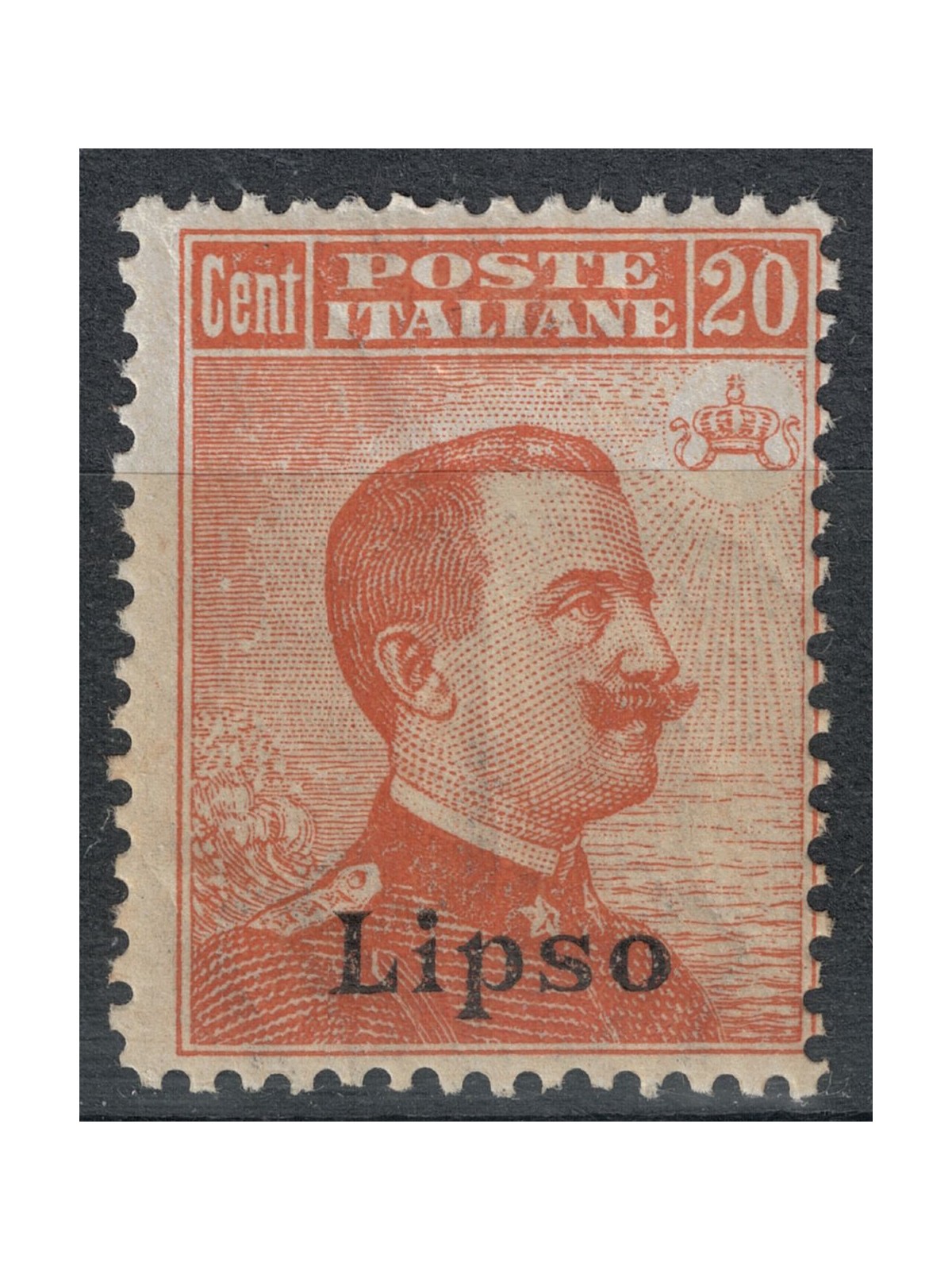 EGEO LIPSO 1922 20c arancio filigrana corona MH*