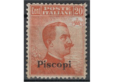 EGEO PISCOPI 1922 20c orange filigree crown MH*