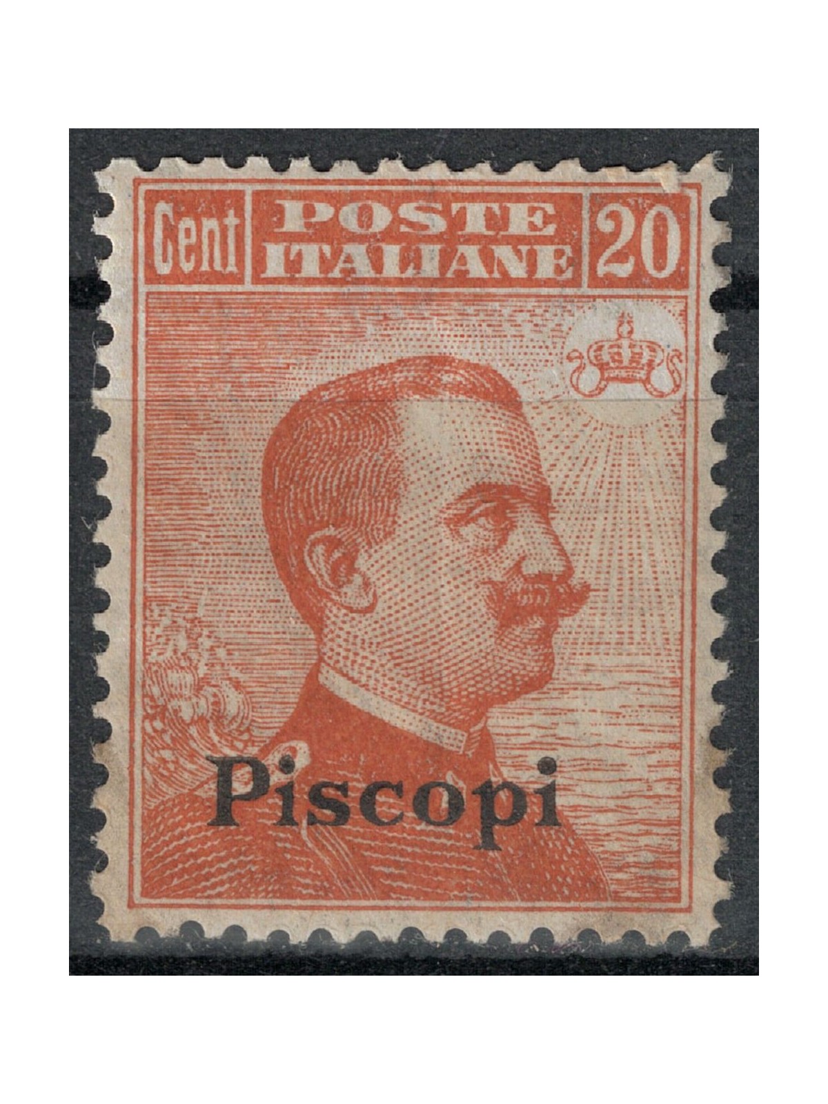 EGEO PISCOPI 1922 20c orange filigree crown MH*
