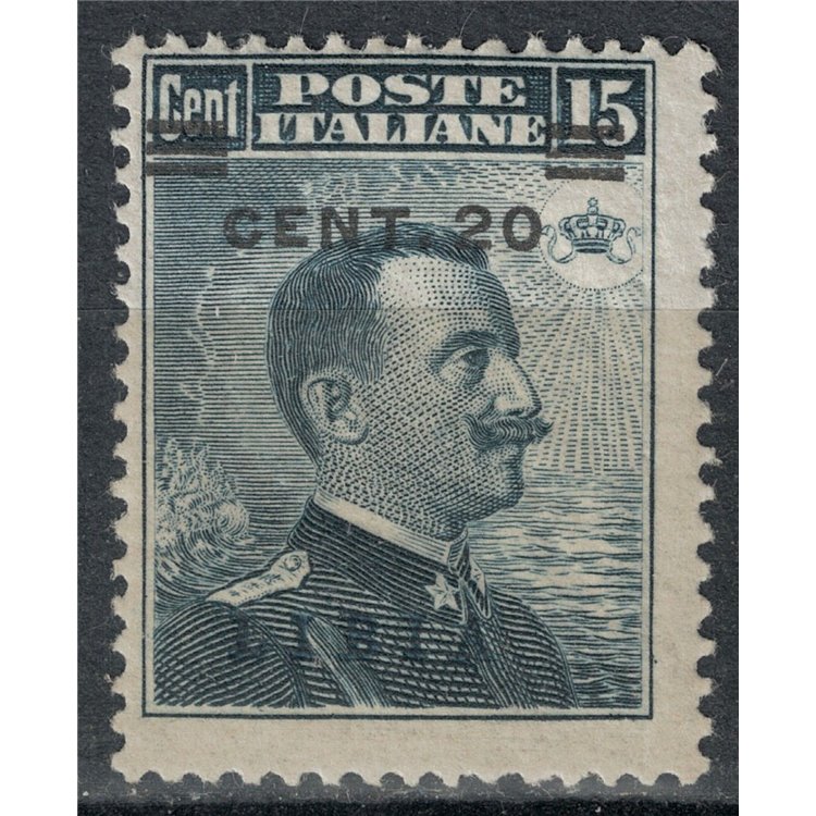 LIBYA 1916 20c on 15c grey black MH*