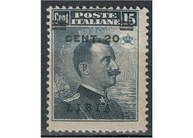 LIBYA 1916 20c on 15c grey black MH*