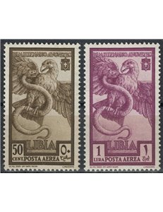 LIBYA 1938 Augustus (airmail) 2v MH*