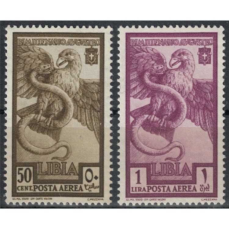 LIBYA 1938 Augustus (airmail) 2v MH*