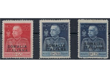ITALIAN SOMALIA 1925-26 King's Jubilee dent. 13½ 3v MH*