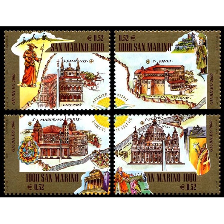 SAN MARINO 2000 Giubileo 4v MNH**