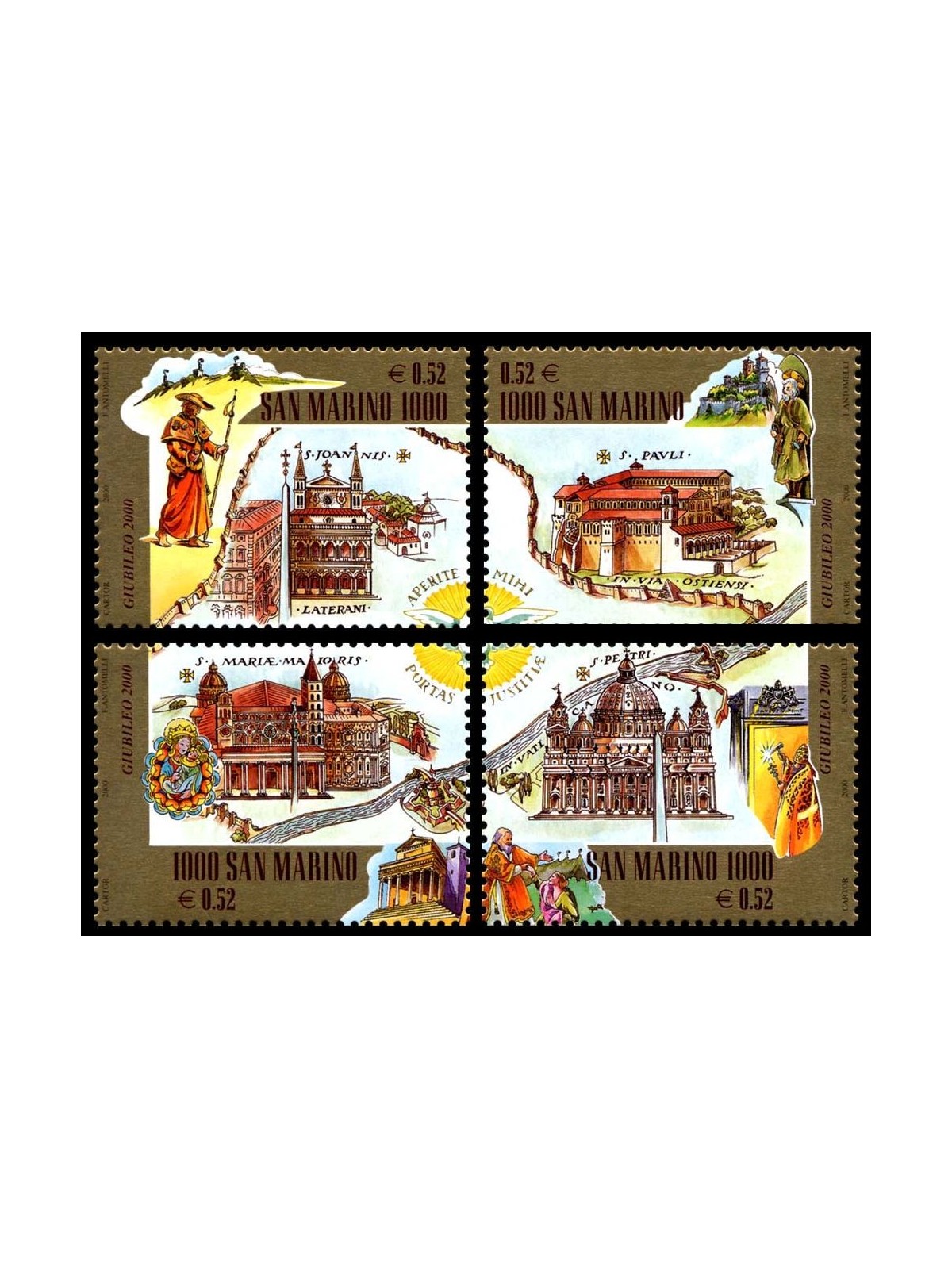 SAN MARINO 2000 Giubileo 4v MNH**