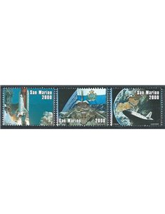 SAN MARINO 1998 La Bandiera nello spazio 3v MNH**