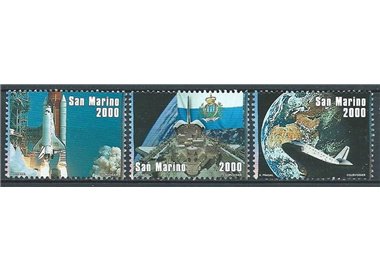 SAN MARINO 1998 The Flag in Space 3v MNH**