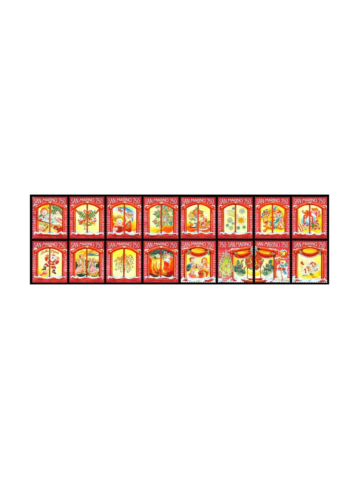 SAN MARINO 1996 Christmas 16v MNH**