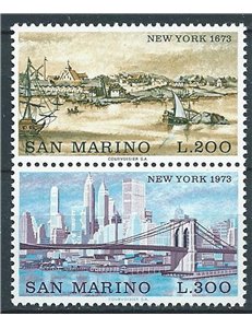 SAN MARINO 1973 Vedute di New York 2v MNH**