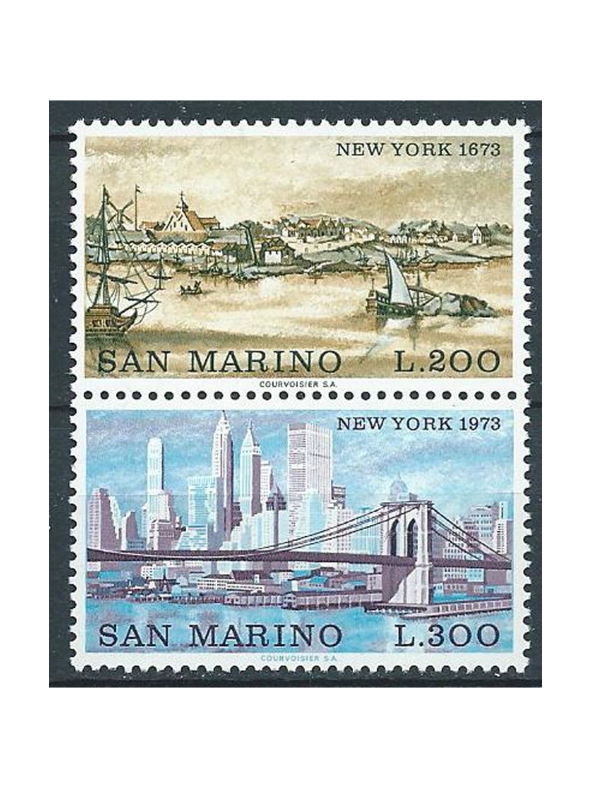 SAN MARINO 1973 Views of New York 2v MNH**