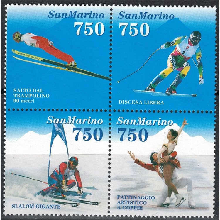SAN MARINO 1994 Lillehammer, Winter Olympic Games 4v MNH**
