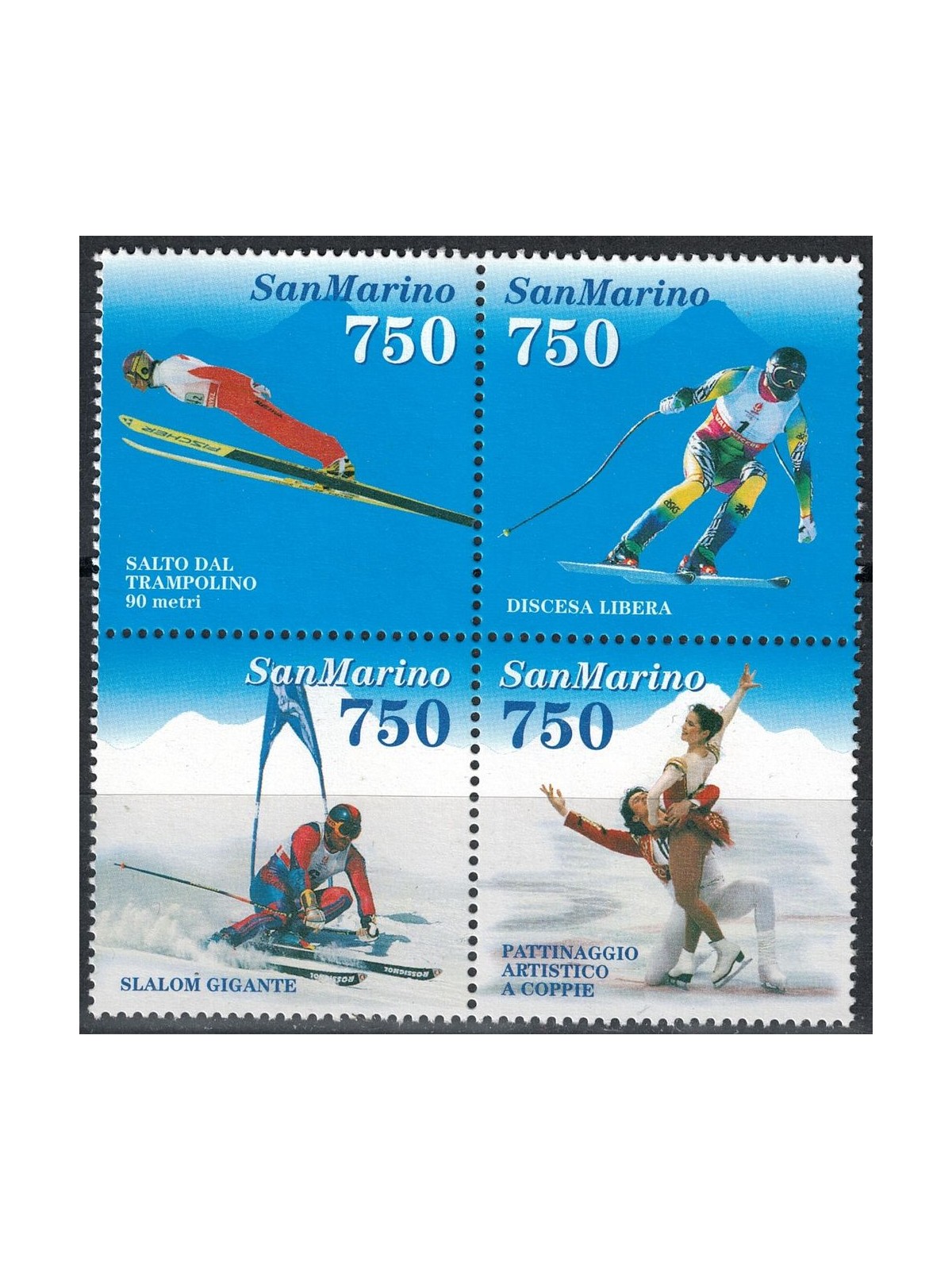 SAN MARINO 1994 Lillehammer, Winter Olympic Games 4v MNH**