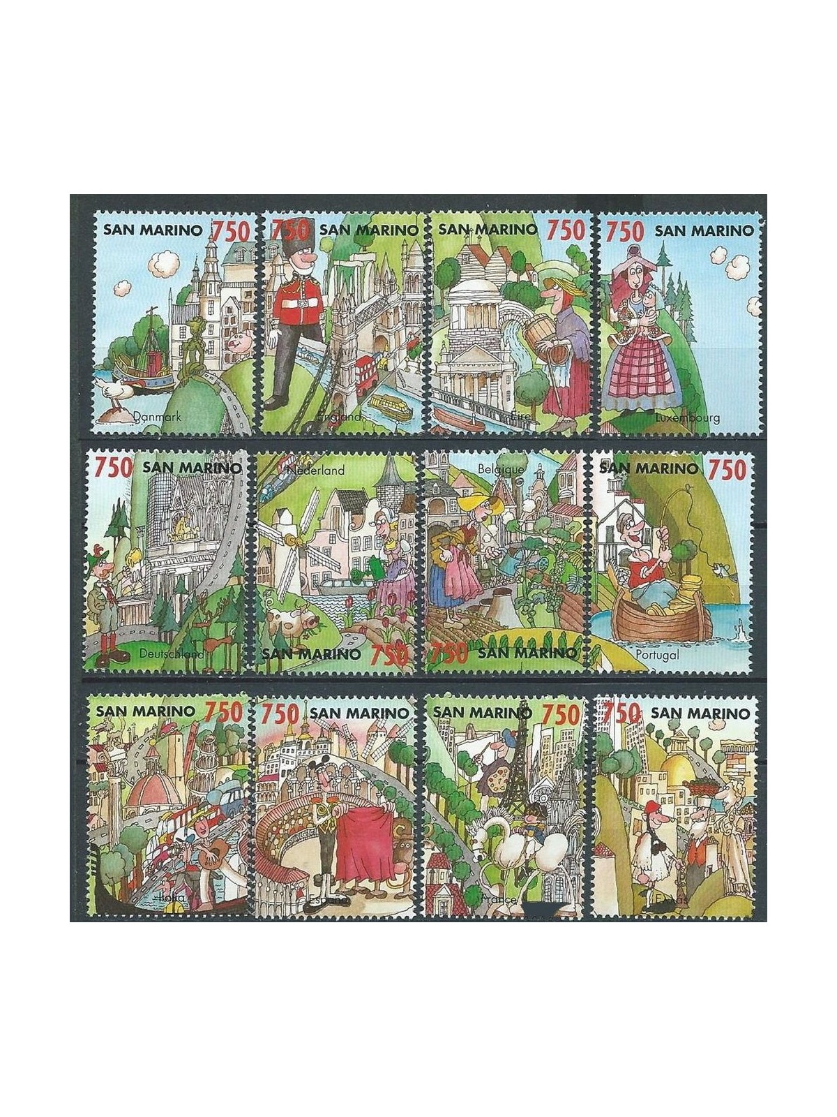 SAN MARINO 1993 Il villaggio Europa 12v MNH**