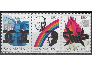 SAN MARINO 1991 New Europe 3v MNH** is born
