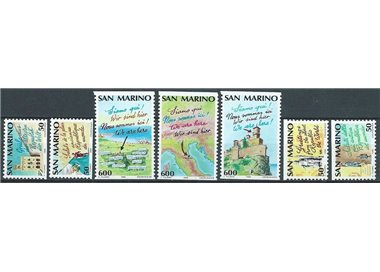SAN MARINO 1990 Anno europeo del turismo 7v MNH**