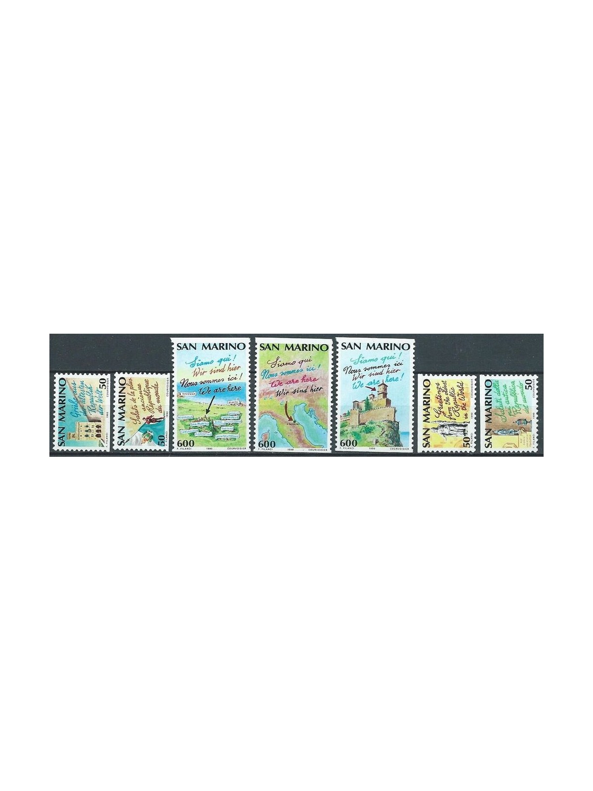 SAN MARINO 1990 European Year of Tourism 7v MNH**