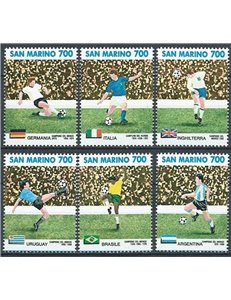 SAN MARINO 1990 Campionati mondiali di calcio 6v MNH**