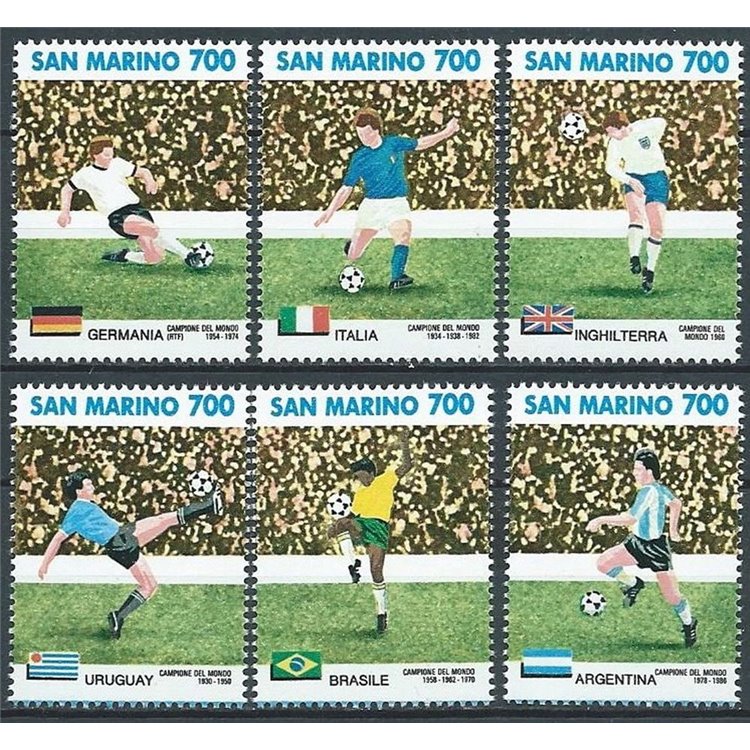 SAN MARINO 1990 Football World Cup 6v MNH**