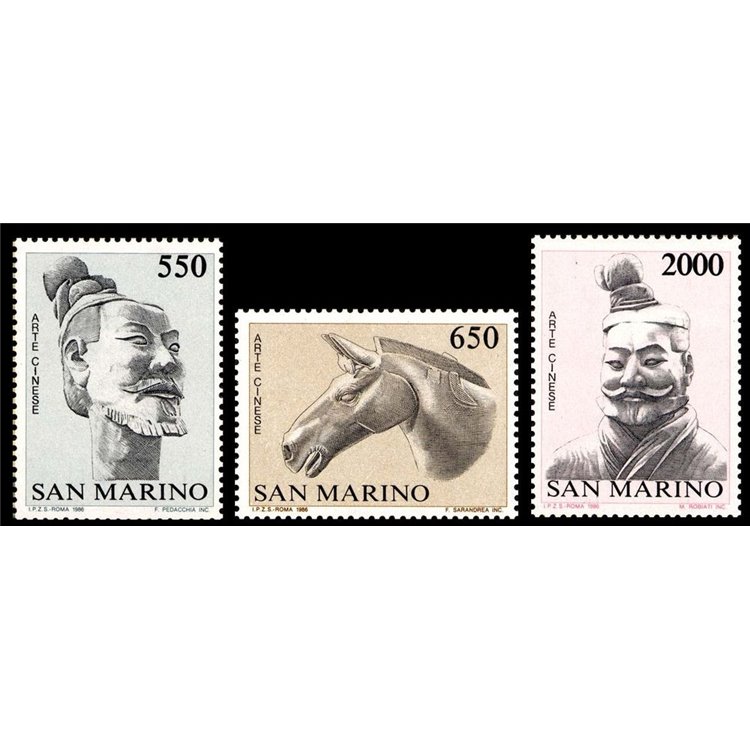 SAN MARINO 1986 Rapporti Ufficiali Cina-San Marino 3v MNH**