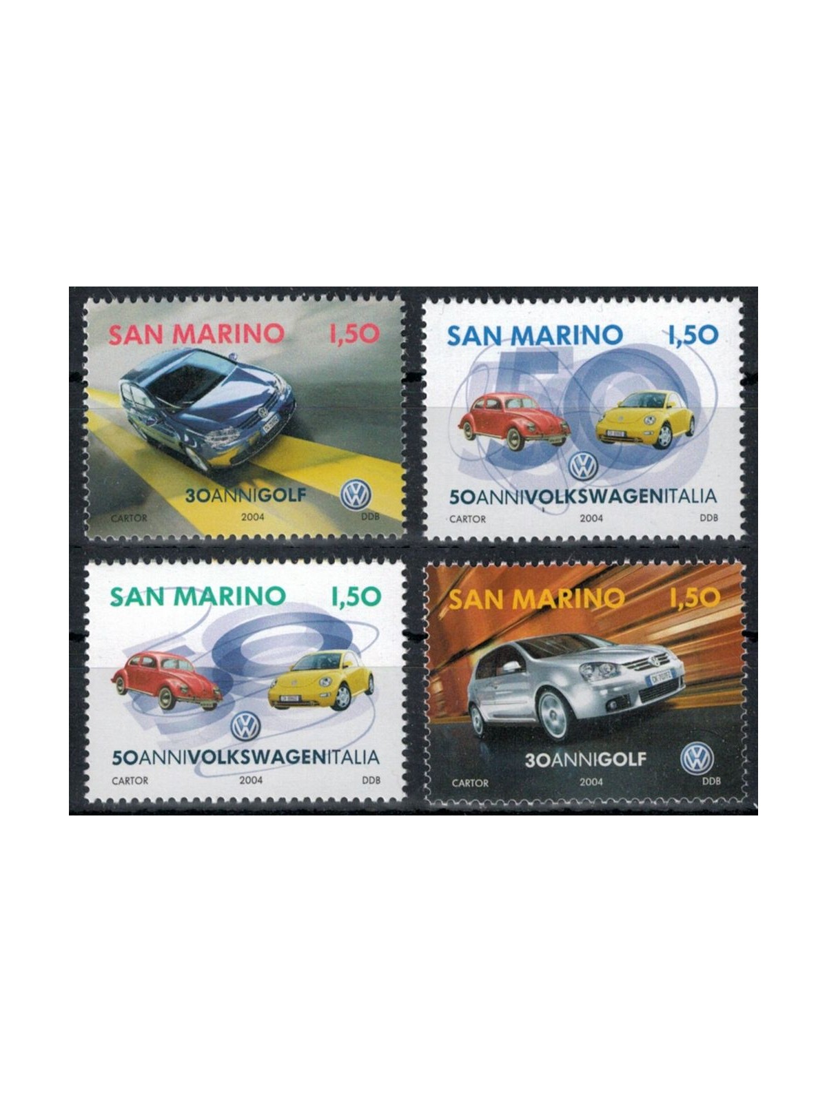 SAN MARINO 2004 Volkswagen 4v MNH**