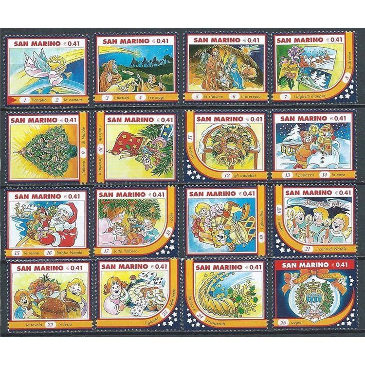 SAN MARINO 2003 Christmas 16v MNH**