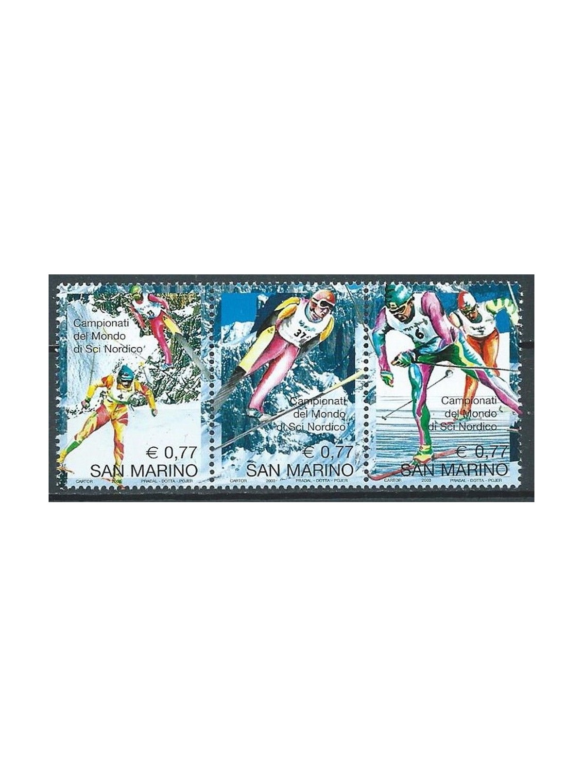 SAN MARINO 2003 Nordic World Ski Championships 3v MNH**