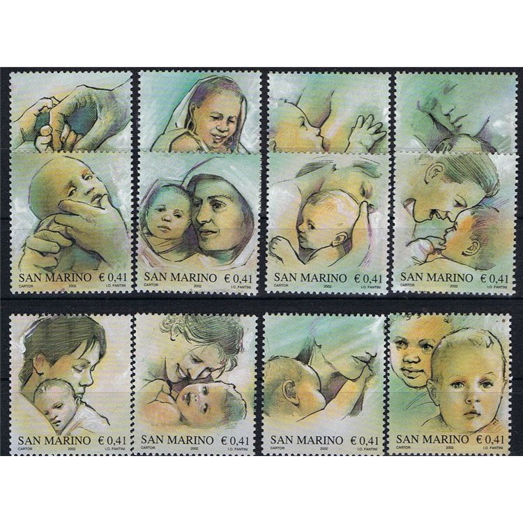 SAN MARINO 2002 Natale 12v MNH**