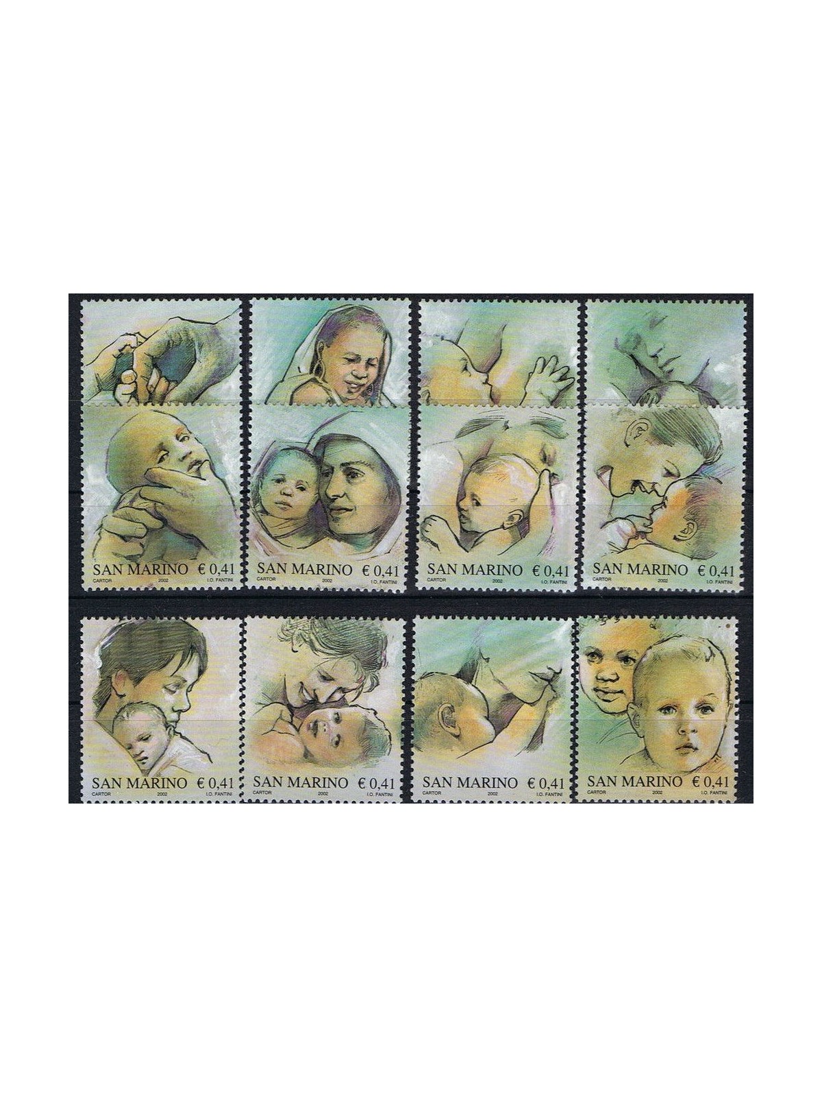 SAN MARINO 2002 Christmas 12v MNH**