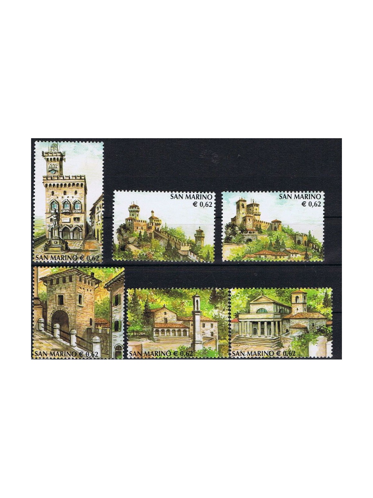 SAN MARINO 2002 Serie turistica 6v MNH**