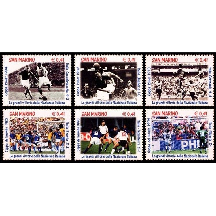 SAN MARINO 2002 World Cup 6v MNH**