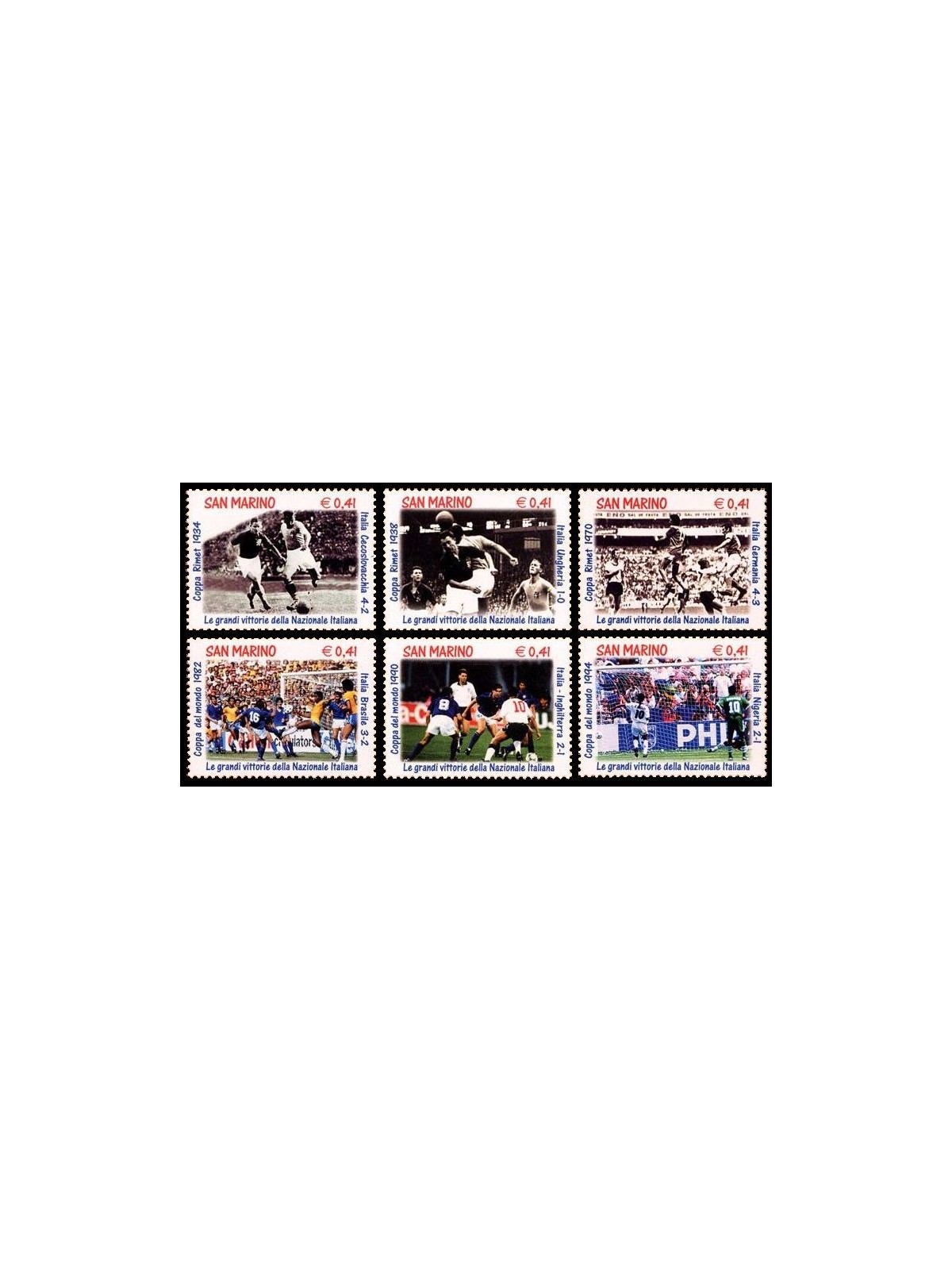SAN MARINO 2002 World Cup 6v MNH**