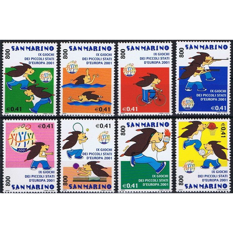 SAN MARINO 2001 Games of the Small States 8v MNH**